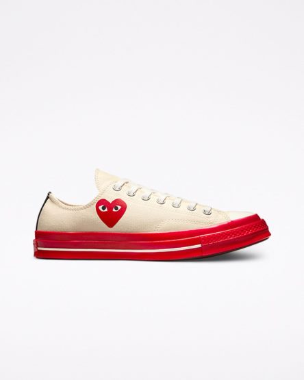 Pánské Boty Nízké Converse x Comme des Garçons PLAY Chuck 70 Červené | CZ XWGA76